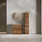 Тумба с раковиной Sancos Libra Floor LB80FECH 80 см напольная, 2 ящика, дуб чарльстон