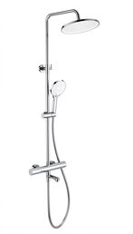Душевая стойка WONZON & WOGHAND WW-B3069-CR глянцевый хром, с изливом и термостатом