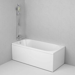 Ванна акриловая AM.PM X-Joy 150x70 комплект 2 в 1: ванна с каркасом, оптимальная поддержка спины, усиленный корпус, гарантия 15 лет,