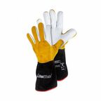 Краги FoxWeld КС-01, кожаные, многоразовые, черные, размер XXL