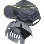 Каскетка-бейсболка защитная AIRCOLTAN, цвет серый/желтый, козырек 7см (COLTAAIGR)
