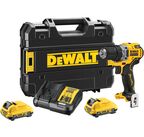 Аккумуляторная дрель-шуруповерт DEWALT DCD701D2, 12 В, 1500 об/мин, с 2 АКБ 2 Ач и ЗУ, в кейсе TSTAK (DCD701D2-QW)