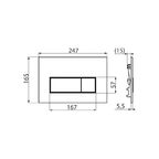 Кнопка управления Kerama marazzi для скрытых систем инсталляции черный-матовый