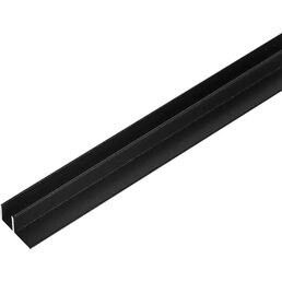 Планка угловая F-образная 60x1.3 см для столешницы 4 мм цвет черный