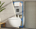 Комплект подвесного унитаза Vitra Sento L-Box 9830B003-7207 с инсталляцией и кнопкой, сиденье микролифт