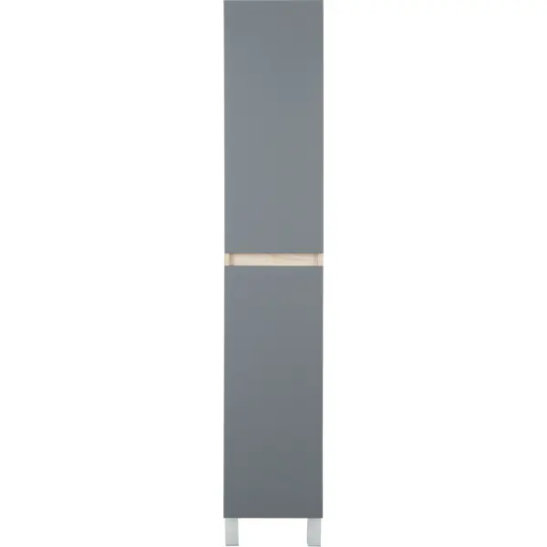Пенал напольный Соло 180x30x30 см цвет серый