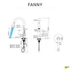 Смеситель кухонный Delinia Fanny высота 20.3 см цвет черный матовый