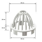 Сетка воронки Docke Premium пластиковая d85 мм графитовый серый RAL 7024