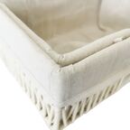 Корзина для хранения 30x13x20 см хлопок цвет белый 2 шт