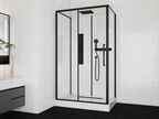 Душевая кабина Ceruttispa 120x80 AMI120 стекло прозрачное, профиль черный