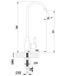 Кран для кухни Lemark Villa LM4840B бронза