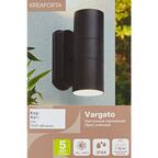 Светильник уличный настенный KREAFORTA Vargato под лампу GU10 2x35 Вт IP44 цвет черный