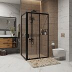Душевой уголок Niagara Nova 90х90 NG-82-9AB-A90B стекло прозрачное, профиль черный