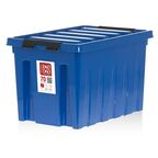 Контейнер Rox Box 58x35x39 см 70 л пластик с крышкой и роликами цвет синий
