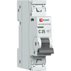 Автоматический выключатель EKF Proxima ВА47-63 1P N C25 А 6 кА