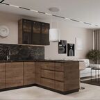 Столешница Компакт Мрамор 120x60x1.6 см HPL пластик цвет чёрный