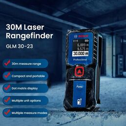 Дальномер лазерный Bosch GLM 30-23, 30 м, Синий, 30 м