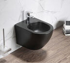 Подвесное биде с инсталляцией Azario Grado AZ-8040-1001/F-0053-0025+AZ-0046-BN SP черное матовое