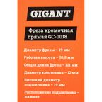 Кромочная прямая фреза Gigant