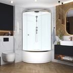 Душевая кабина Domani-Spa Simple высокий поддон 90x90 см цвет хром
