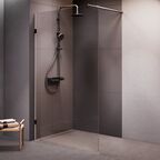 Душевая перегородка Walk In Am.Pm X-Joy 120x195 W94WI-120-F1-BTE стекло прозрачное, профиль черный
