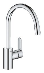 Смеситель однорычажный для мойки GROHE Eurostyle Cosmopolitan с высоким изливом и выдвижным аэратором, хром (31126004)