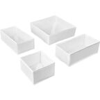 Набор коробок без крышки 31x31/15x31/15x15 см полиэстер цвет белый 4 шт