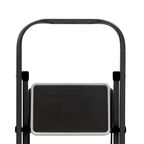 Стремянка стальная Zalger Jet Black 2 широкие ступени с ковриком