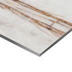 Стеновая панель Alumoart Rosso Venato Brown 55.1.4 300x60x0.4 см алюминий цвет белый