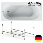 Ванна акриловая с каркасом AM.PM X-Joy 180x80 комплект 2 в 1, оптимальная поддержка спины и максимальное погружение в воду, усиленный корпус,