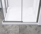 Душевой уголок Vincea Slim-N 100x80 VSS-4SN8010CLGM без поддона, стекло прозрачное, профиль вороненая сталь