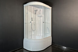 Душевая кабина Royal Bath 120х80 RB 8120BK1-T R стекло прозрачное, профиль белый