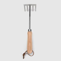Грабли Kaiyang Technology из нержавеющей стали с деревянной ручкой 37.5x15.5 см
