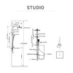 Душевая стойка Sensea Studio с верхним душем цвет хром