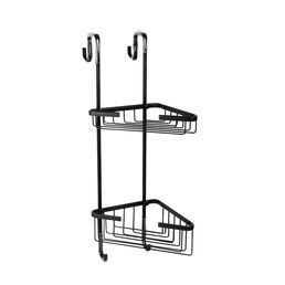 Полка Fixsen Hotel FX-853B-2 угловая, двухэтажная, черный