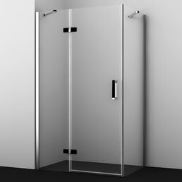 Душевой уголок Wasserkraft Aller 120x80 10H06LBLACK стекло прозрачное, профиль серебро