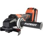 УШМ аккумуляторная бесщеточная Patriot AG 125LI UES, 21 В Li-ion 4 Ач, 125 мм