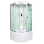 Душевая кабина AvaCan L910GM 100x100 стекло с рисунком, профиль хром