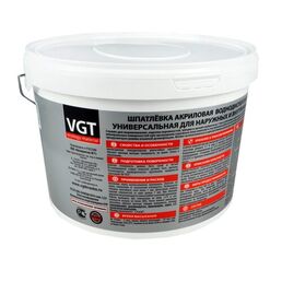 Универсальная акриловая шпатлёвка VGT Шпатлевка ВГТ акрил 1кг