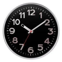 Настенные часы Troykatime D30 см пластик цвет серебристый