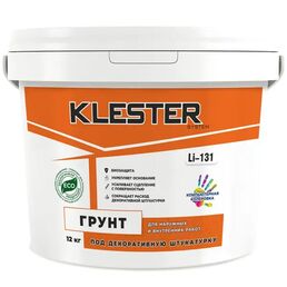 Грунт под декоративную штукатурку Klester Li-131 для наружных и внутренних работ 12 кг