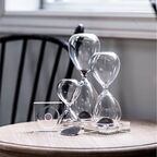 Декоративные песочные часы Glasar черные, 8x8x20 см