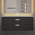 Мебель для ванной комнаты Uperwood Modul 97 см подвесная, черная матовая