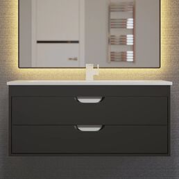 Мебель для ванной комнаты Uperwood Modul 97 см подвесная, черная матовая