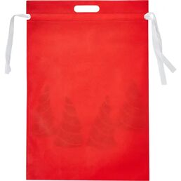 Мешочек с лентой подарочный 40x56 см цвет красный