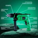 Дрель сетевая ударная Oasis Eco DU-60, 600 Вт