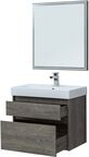 Комплект мебели Aquanet Nova Lite 76 см подвесной (тумба с раковиной и зеркалом)