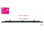 Карниз двухрядный раздвижной Inspire Cripta d16/19 мм 160-300 см металл цвет черный