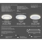 Светильник встраиваемый Gauss Backlight BL116 круглый 6 и 3 Вт свет тёплый белый