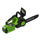 Пила цепная аккумуляторная Greenworks 40V G40CS30IIK2 40 В 12" шаг 3/8" паз 1,1 мм 45 звеньев Li-Ion 2Ач 1 АКБ и ЗУ (2007807UA)